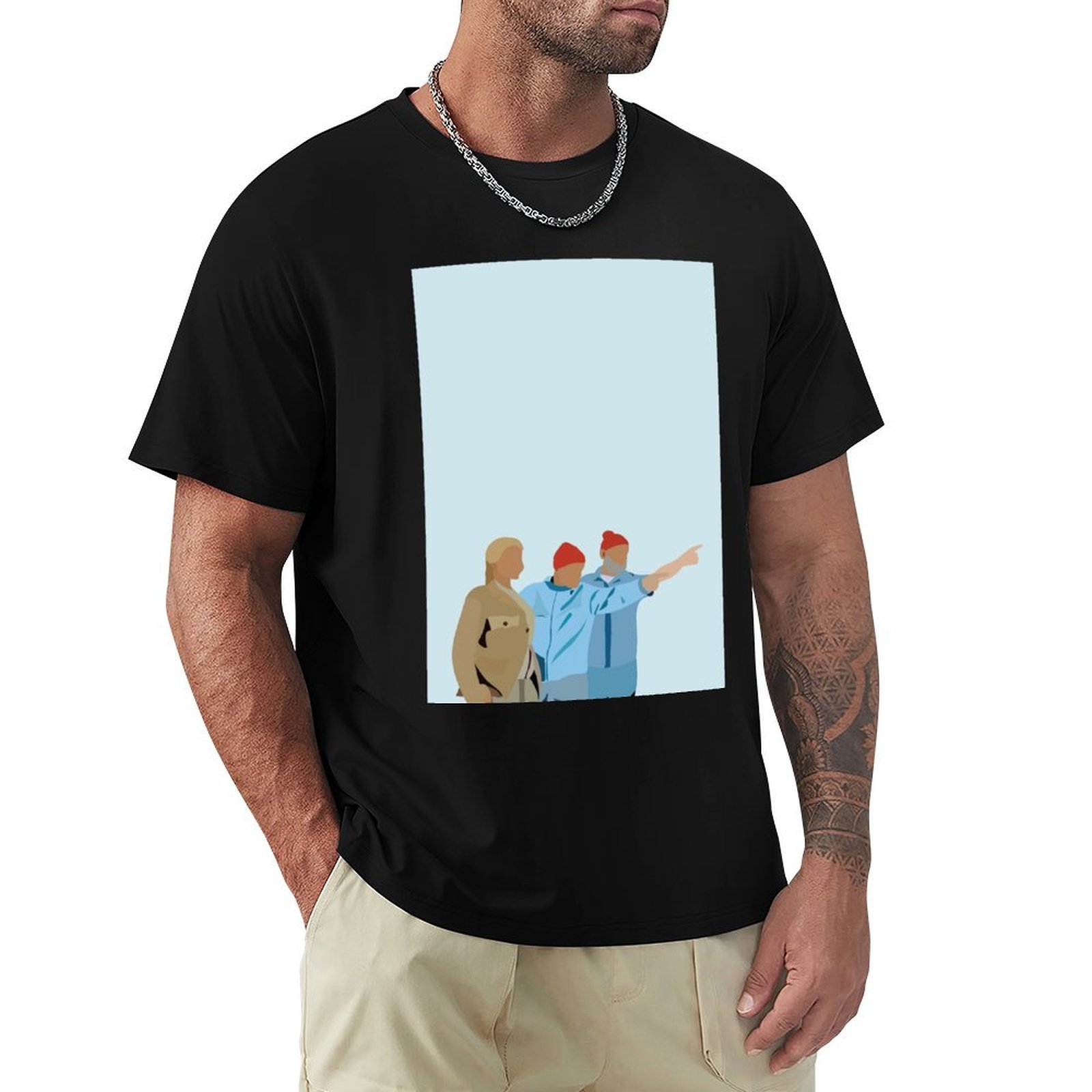 Aquatic Sports Activities - ミニマル・ザ・ライフ・アクアティック・ウィズ・スティーブ・ジスー ポスター ポスターTシャツ アクティブウェア スポーツTシャツ メンズ